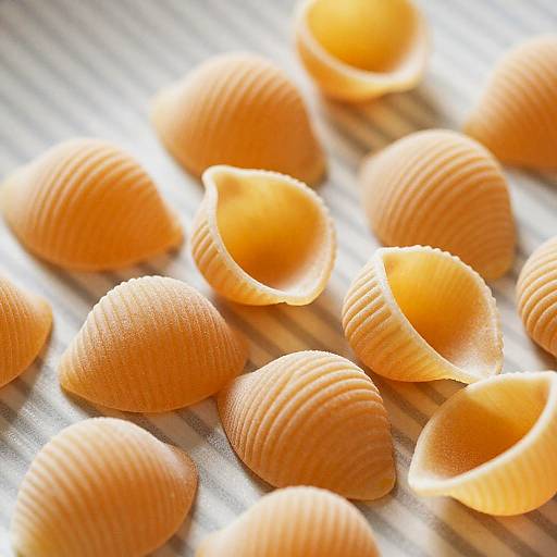Close-Up Creamy Orange Pasta Shells
