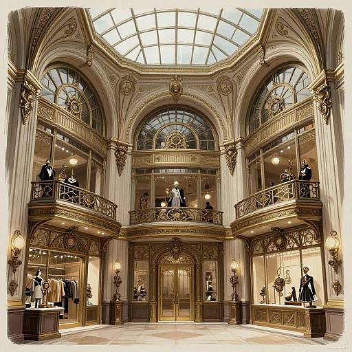 Steampunk Fashion Illustration Interior