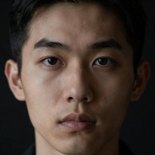 Vertically Split Dual-Lit Male Portrait