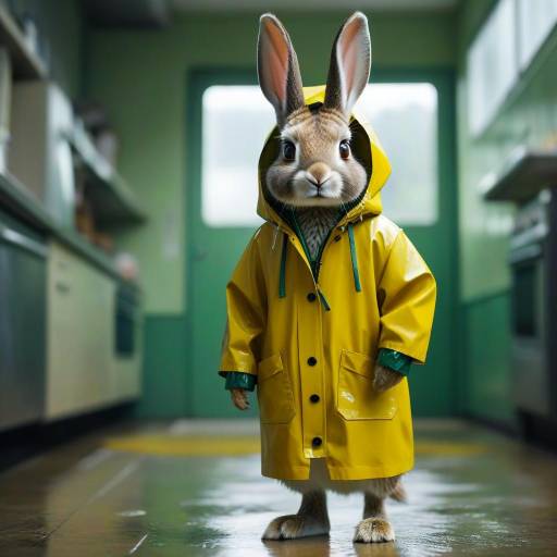 Charming Animals in Colorful Raincoats