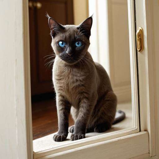 Elegant Siamese Cat in Soft Light Elegant Siamese Cat in Soft Light