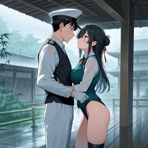 Admiral Kancolle in Rainy Bamboo Grove