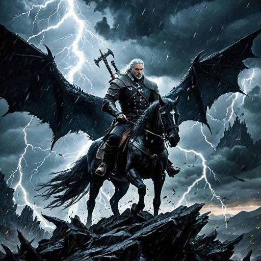 Epic Fantasy Sorcerer on Shadow Drake