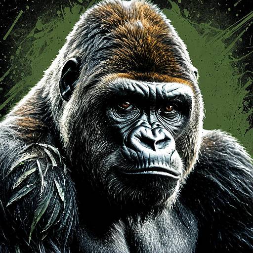 Expressionist Graphic of a Gorilla