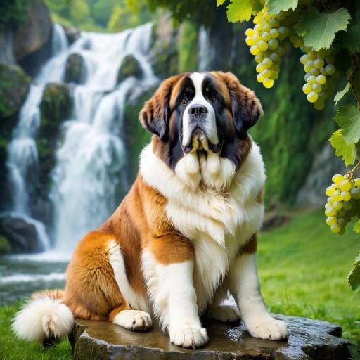 Noble St. Bernard Amidst Nature's Beauty Noble St. Bernard Amidst Nature's Beauty