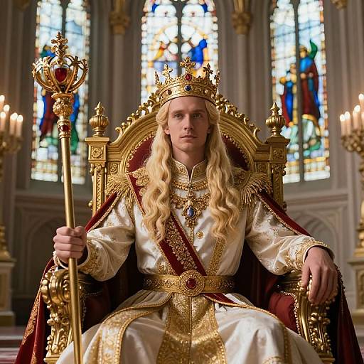 Blonde Prince on Majestic Throne