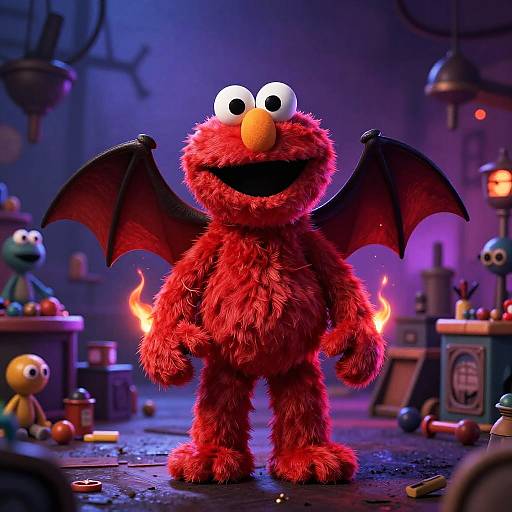 Dark Fantasy Elmo in Haunted Factory