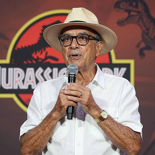 Middle-Aged Man at Jurassic Park Event