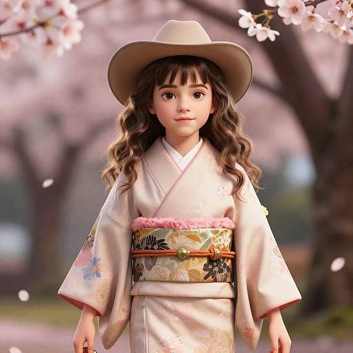 Hermione Granger in Cherry Blossom Kimono