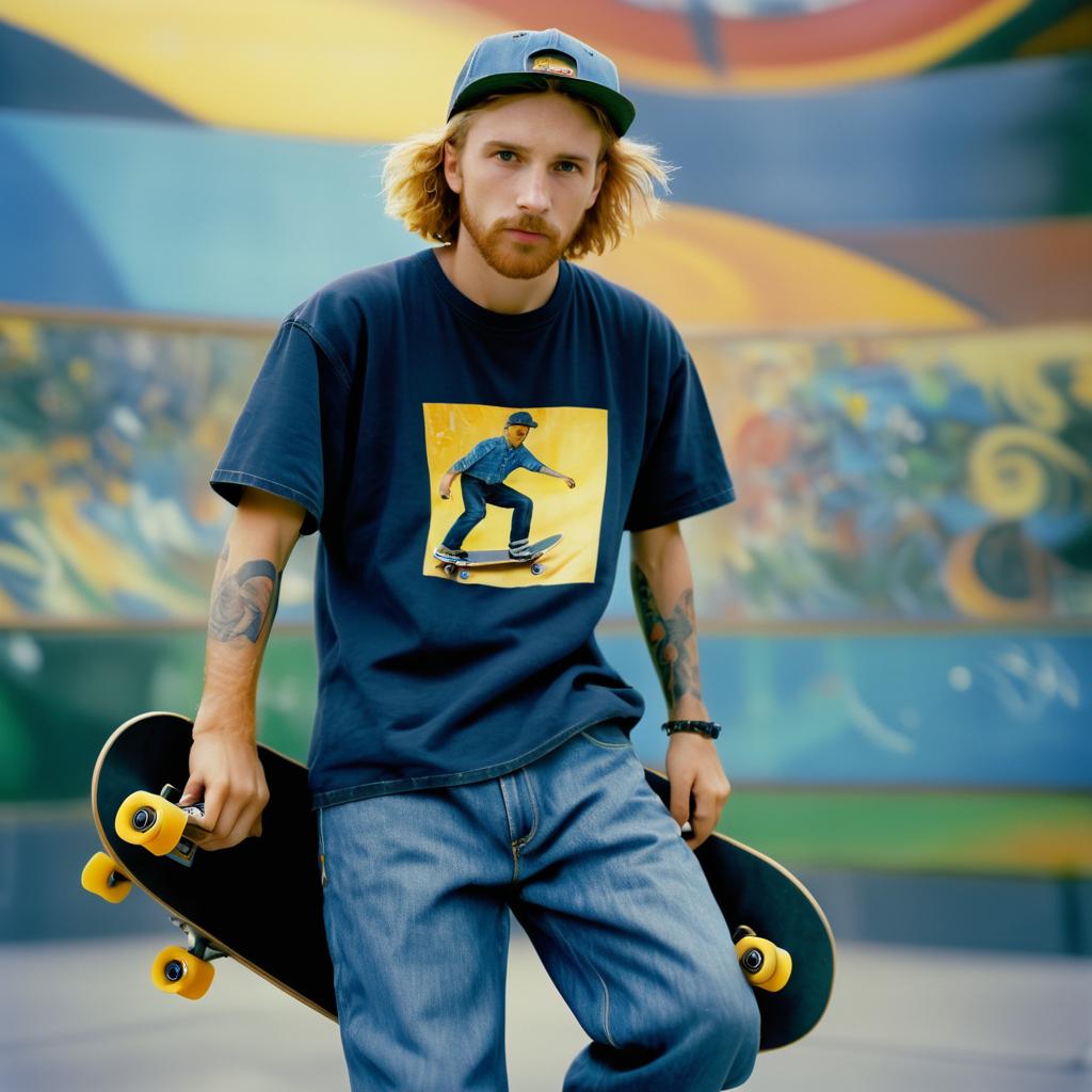 Vincent van Gogh as a Retro Skater