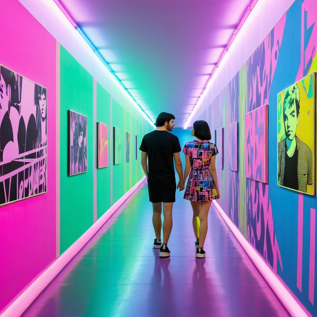 Andy Warhol-Inspired Corridor Scene