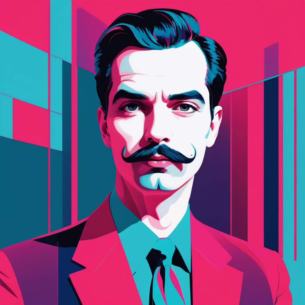 Bold Pop Art Portrait of a Man