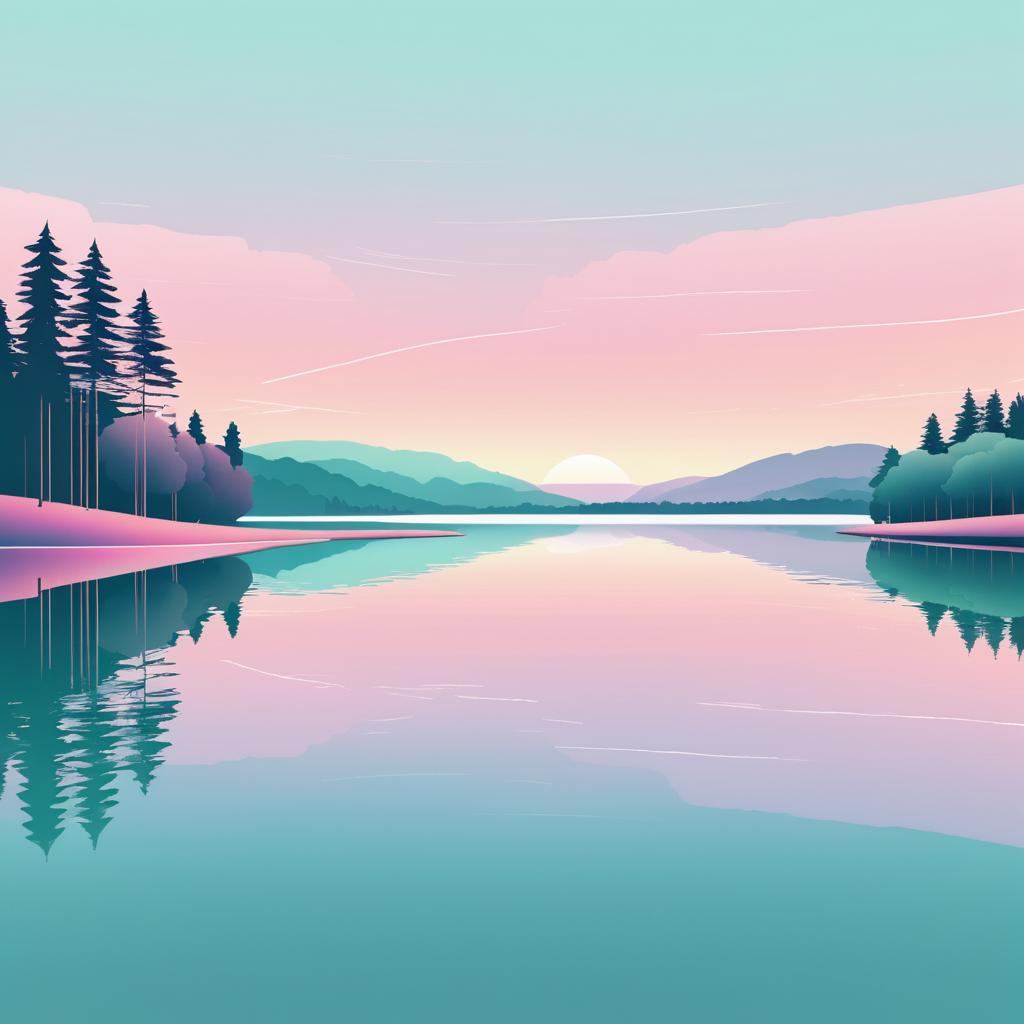 Spring Lake Poster in Soft Colors