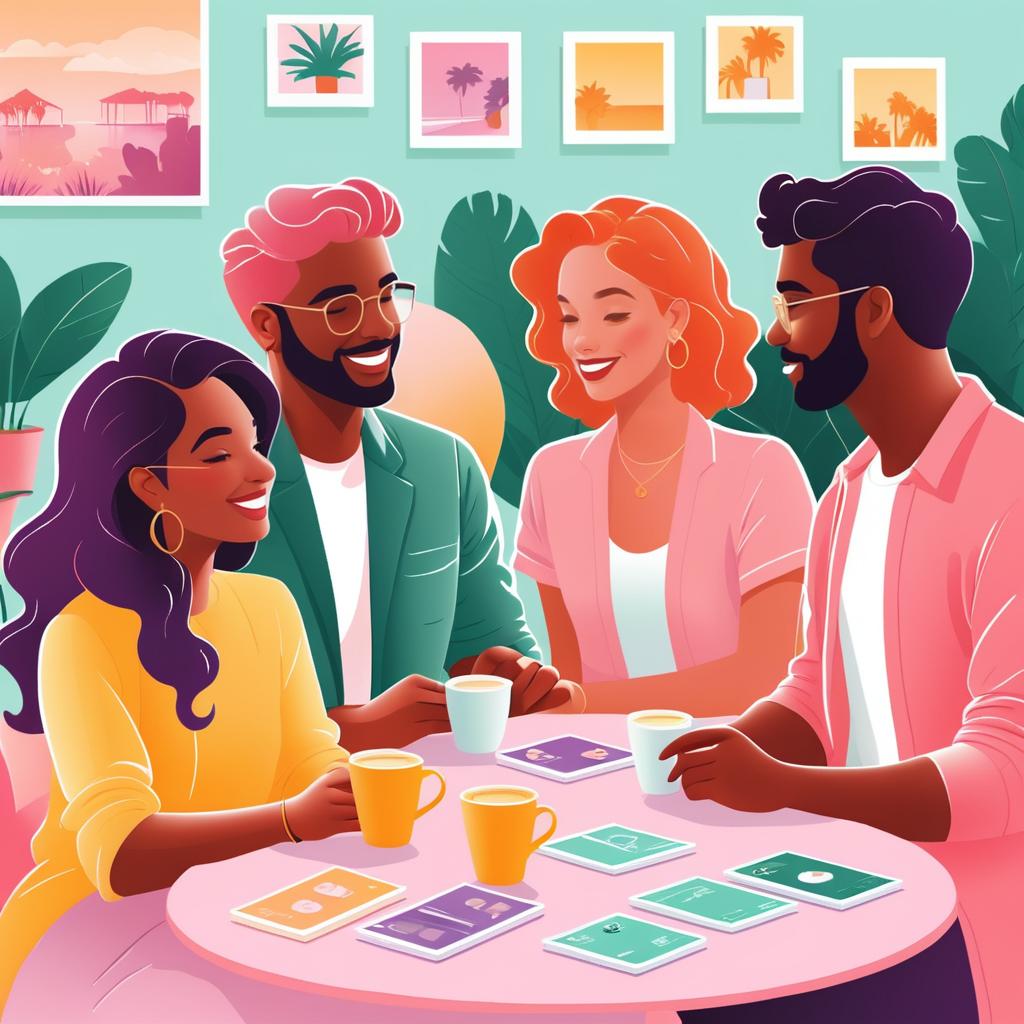 Warm Pastel Illustrations for Intimacy Game