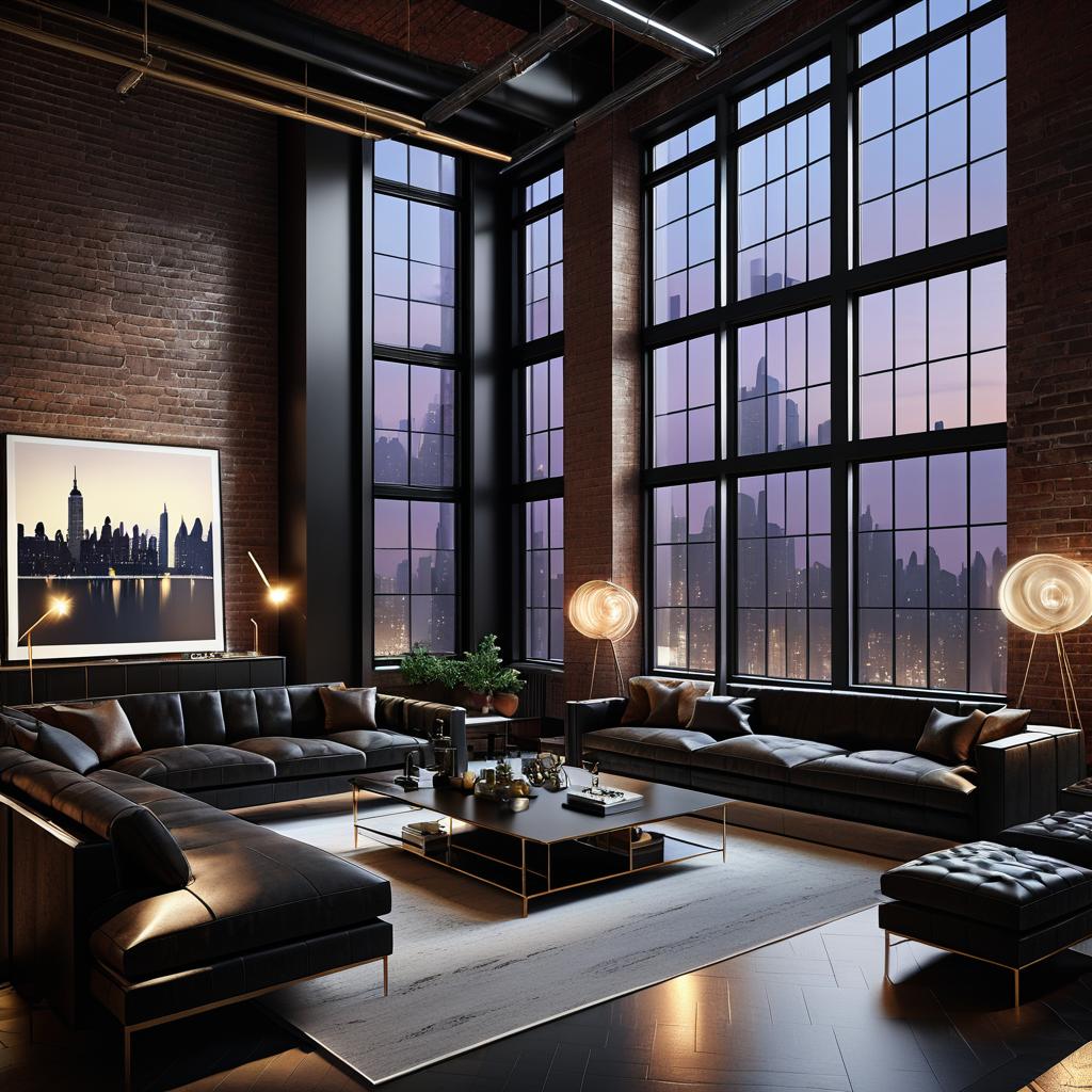 Sophisticated New York Loft CGI Rendering