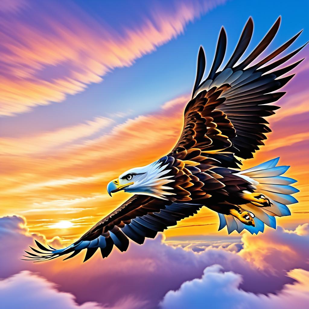 Majestic Eagle in Vibrant Skies