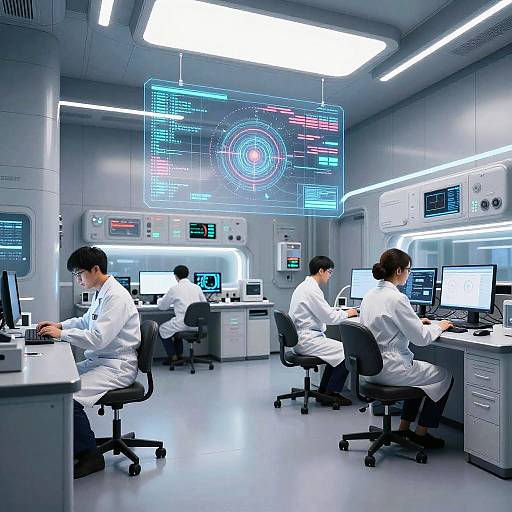 Futuristic Sleek Sci-Fi Lab Interior