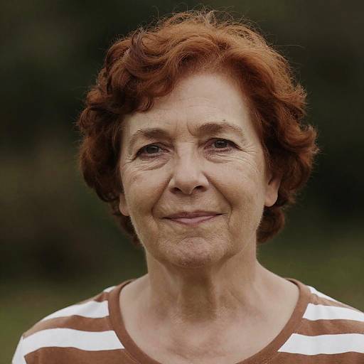Portrait of an Older Woman with Curly Hair