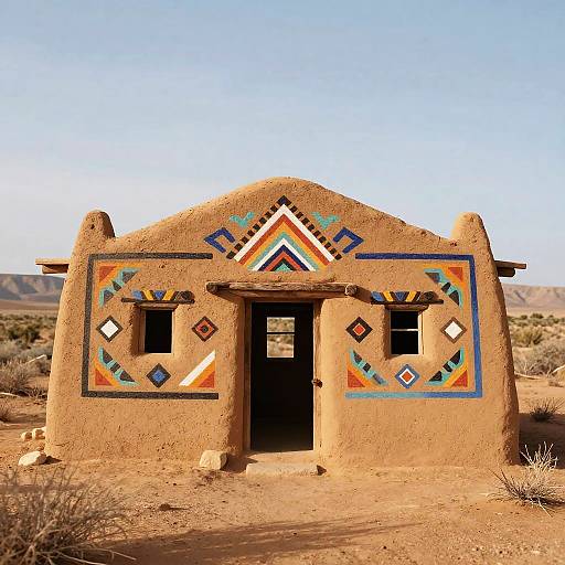 Colorful Mexican Folk Art Adobe Shack