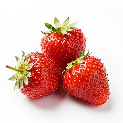 Fresh Juicy Red Strawberries Closeup