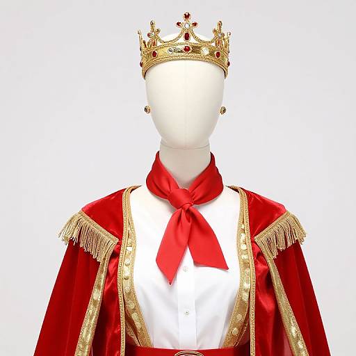 Regal Mannequin in Red and Gold