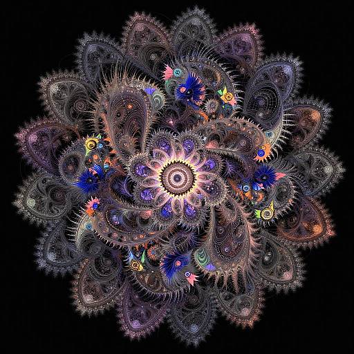 Intricate Fractal Mandala Art