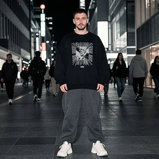 Urban Night Style with Neon Glow