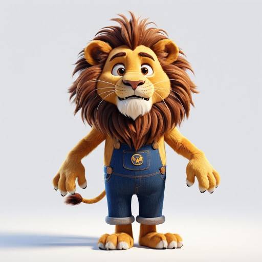 Friendly 3D Animated Lion Character