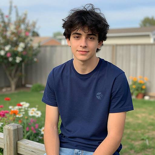 Young Adult on Wooden Fence
