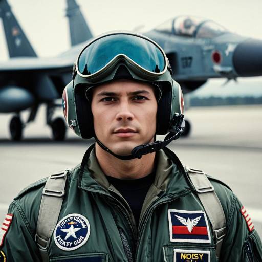 Realistic Iceman Costume Pilot Portrait