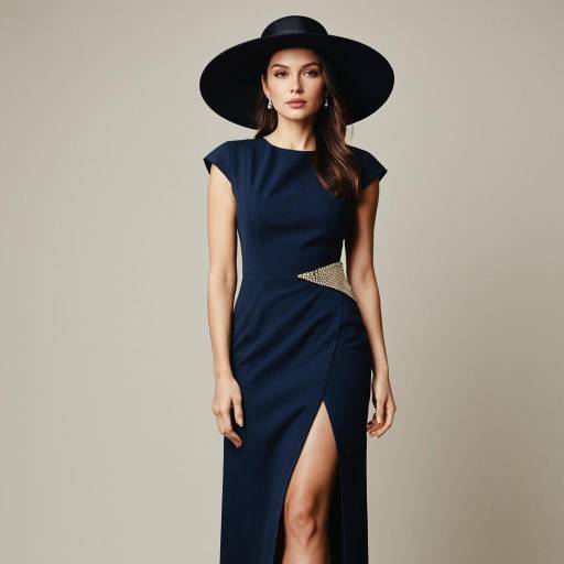 Modern Glamour in Navy Blue Elegance