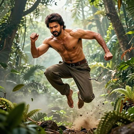 Rajinikanth's Dynamic Jungle Leap