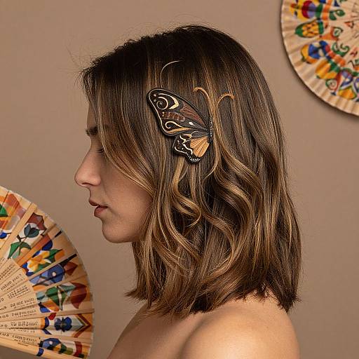 Elegant Spanish Folklore Butterfly Haircut