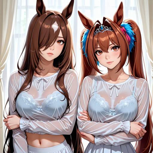 Girls with Horse Ears and Blush