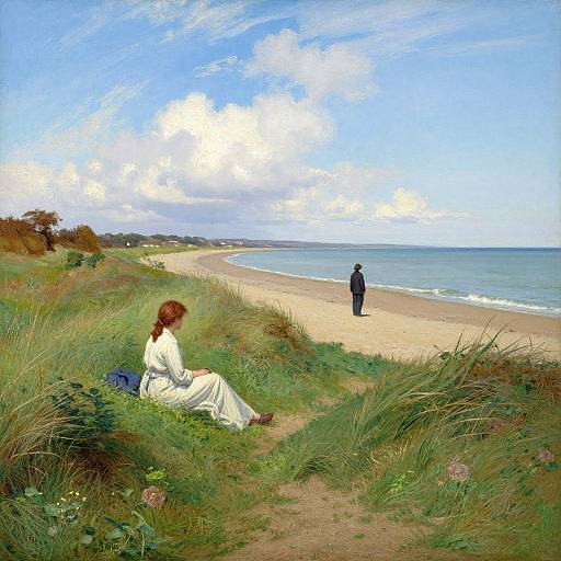 Serene Coastal Landscape in Dyce Style