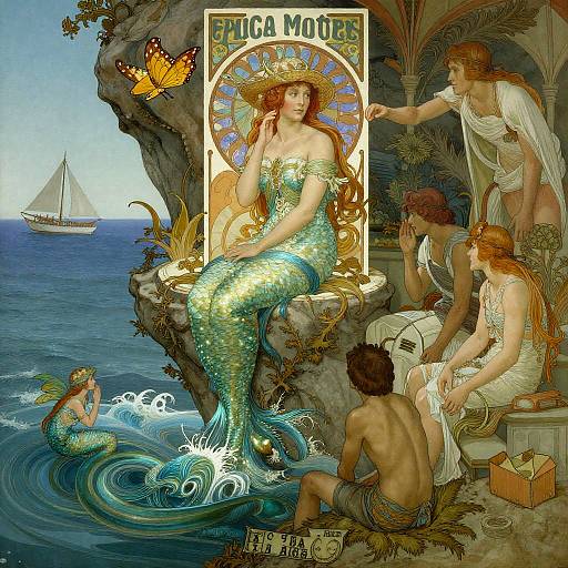 Oracle of the Tides with Sea Sprites and Sailors