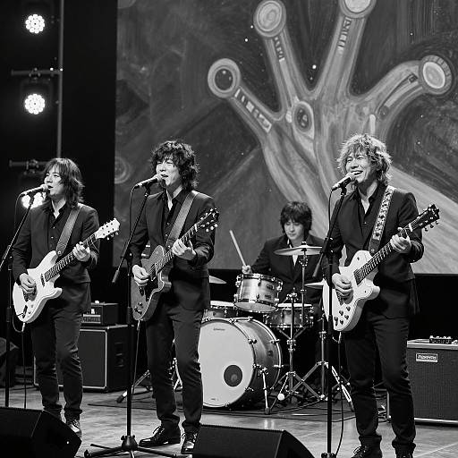 Dynamic Black and White Rock Performance