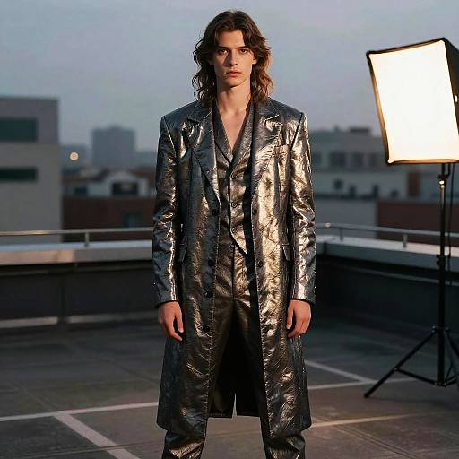 Avant-Garde Mullet Rooftop Fashion Editorial