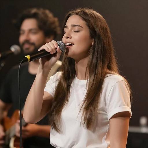 Female Singer Performing Live on Stage