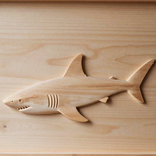 Artistic Shark Wood Carving