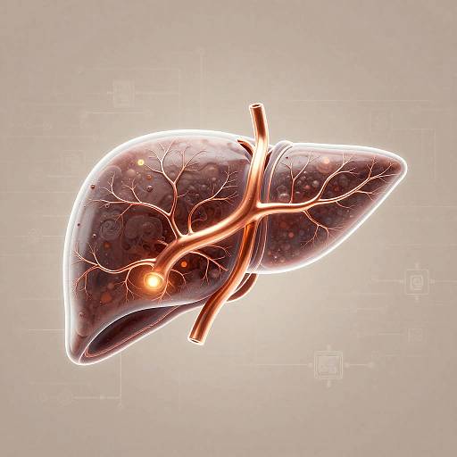 Transparent Human Liver Scientific Illustration
