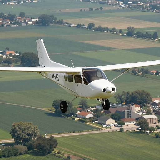 Sleek White Electric Aircraft Soaring