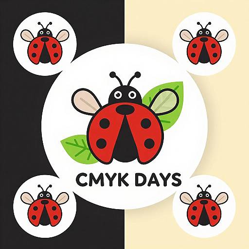 Cheerful Cartoon Ladybug Logo
