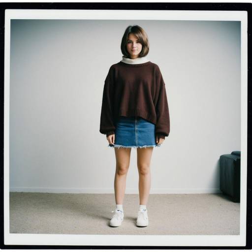 Young Woman in Casual College Outfit
