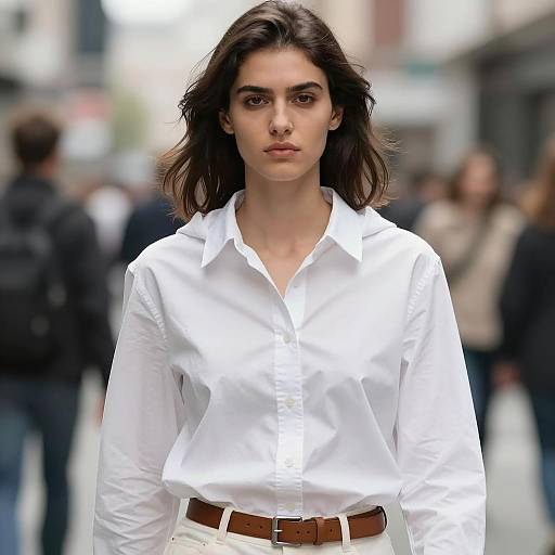 Urban Fashion: Serious Young Woman Style