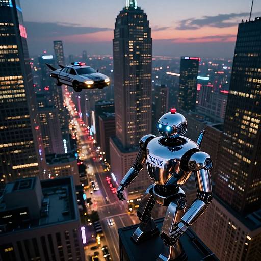 Noir Cityscape with Futuristic Noir Vibes