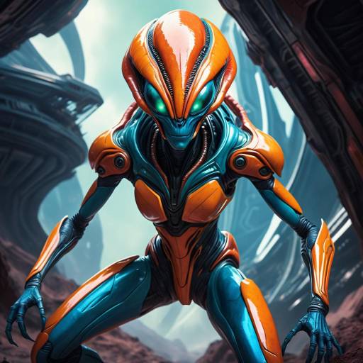 Energetic Alien Creature in Hostile Landscape Energetic Alien Creature in Hostile Landscape