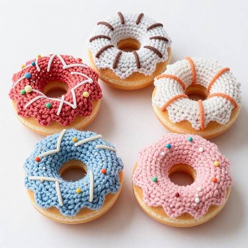 Cozy Knitted Donuts Art