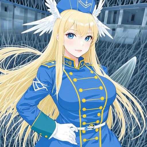 Illustration of Hanna-justina marseille, world witches series in the style of Ama mitsuki