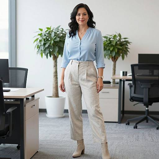 Professional Woman in Stylish Office Attire